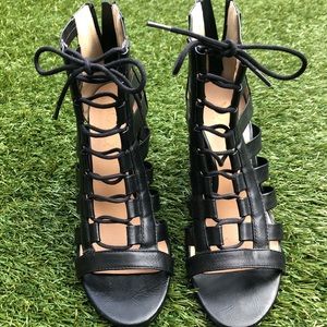 XOXO “Beckie” cage heels